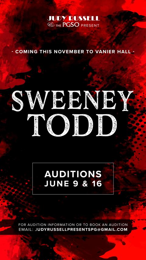 JUDY RUSSELL PRESENTS AND PRINCE GEORGE SYMPHONY ORCHESTRA JOIN FORCES FOR PRODUCTION OF BROADWAY’S SWEENEY TODD